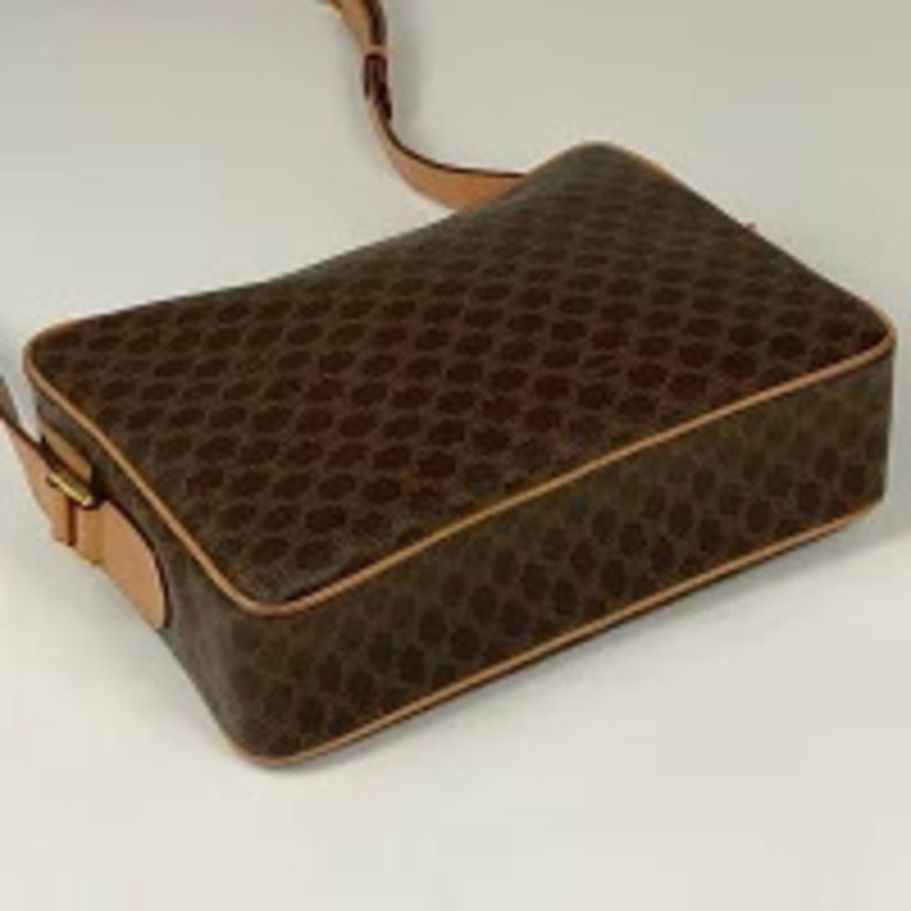 Celine Body Belt Crossbody Bum Macadam shoulder cross leather brown bag Brown